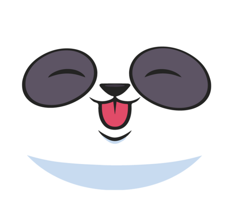 Panda arc Vinil szőnyeg fehér - TenStickers