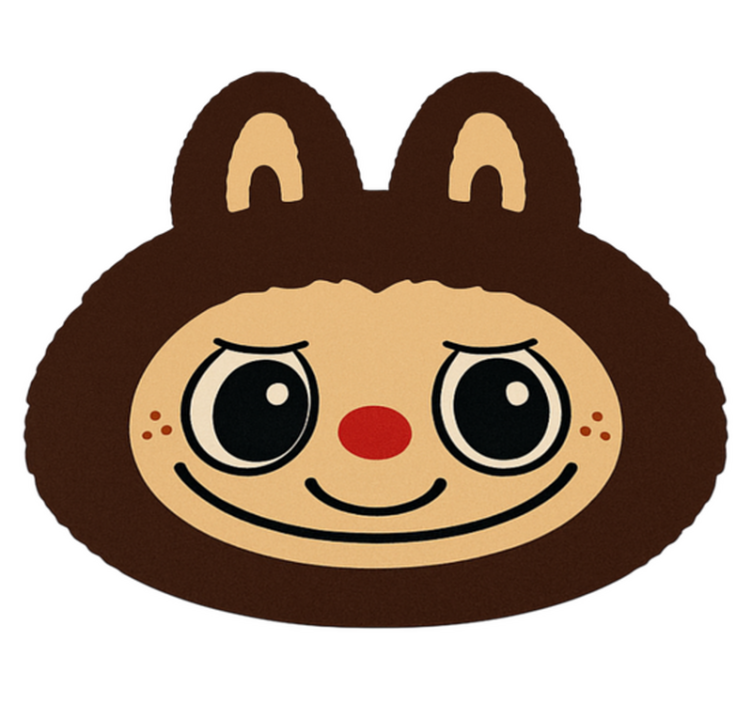 Barna labubu design vinil szőnyeg mások - TenStickers