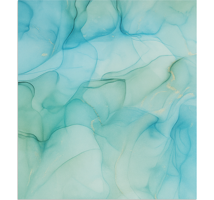 Türkiz hullámhatás Márvány vinil szőnyeg - TenStickers