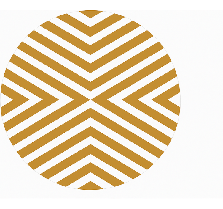 Mustármintás chevron vinil szőnyeg étkező - TenStickers