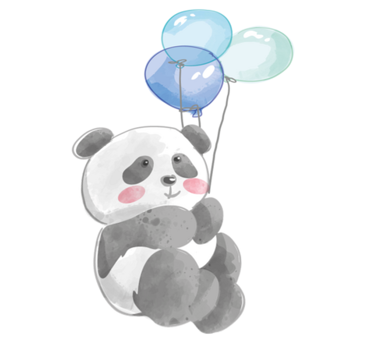 Baba banda három lufival vinil szőnyeg állat - TenStickers