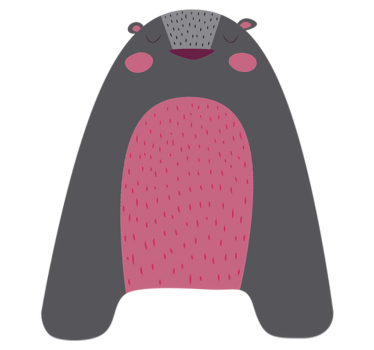 Gyerekeknek való szürke medve vinil szőnyeg állat - TenStickers