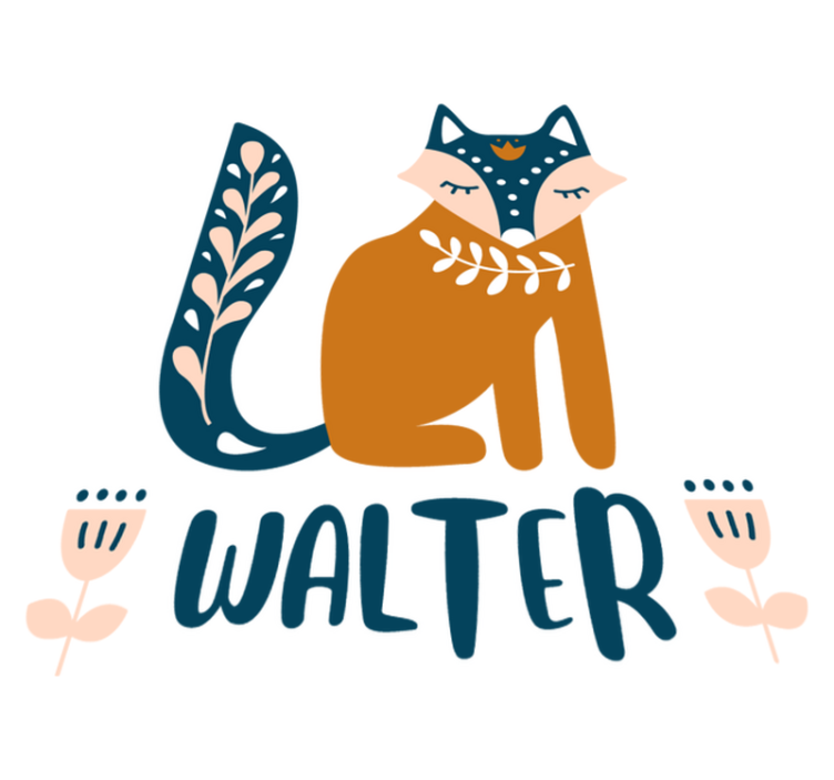 Róka karakter illusztráció vinil szőnyeg állat - TenStickers