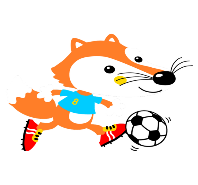 Kedves róka figura vinil szőnyeg állat - TenStickers