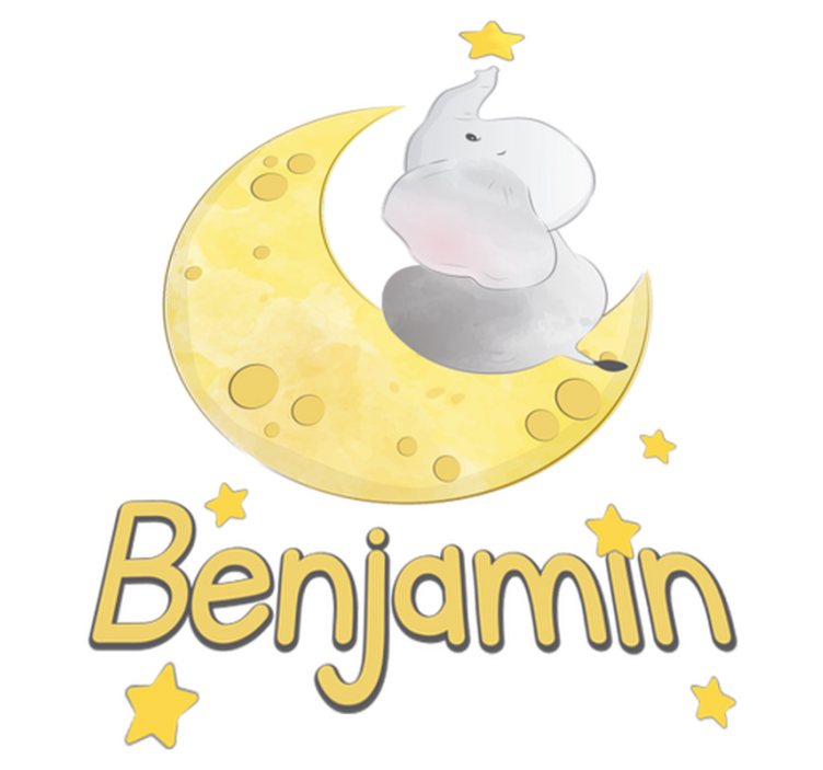 Állatos vinil szőnyeg névvel és csillagokkal - TenStickers