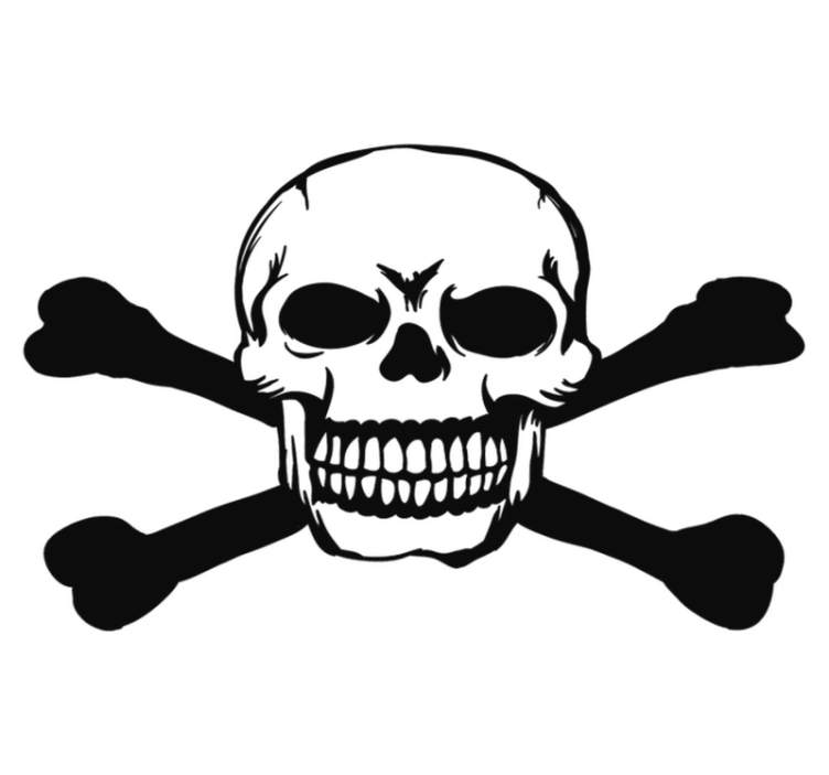 Halloween vinil szőnyeg autós koponya - TenStickers