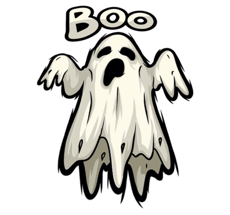 Boo szellem figura vinil szőnyeg halloween - TenStickers