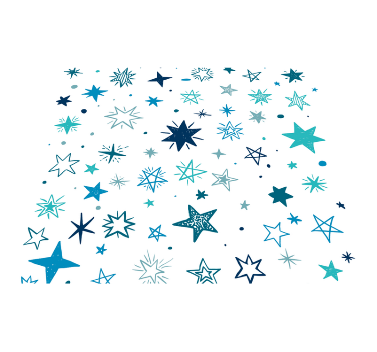 Vinil szőnyeg csillagok geometrikus mintával - TenStickers