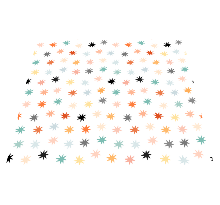 Geometrikus csillagmintás vinil szőnyeg - TenStickers