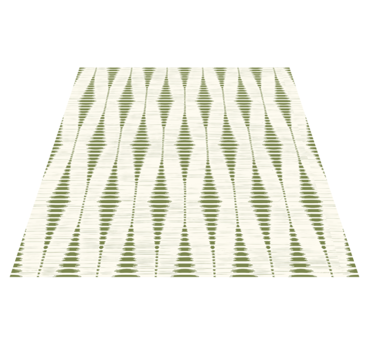 Moss green rabaul ikat vinil szőnyeg geometriai - TenStickers