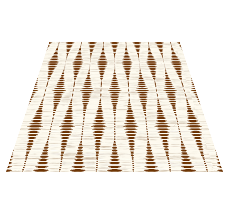 Csokoládébarna rabaul ikat vinil szőnyeg geometriai - TenStickers