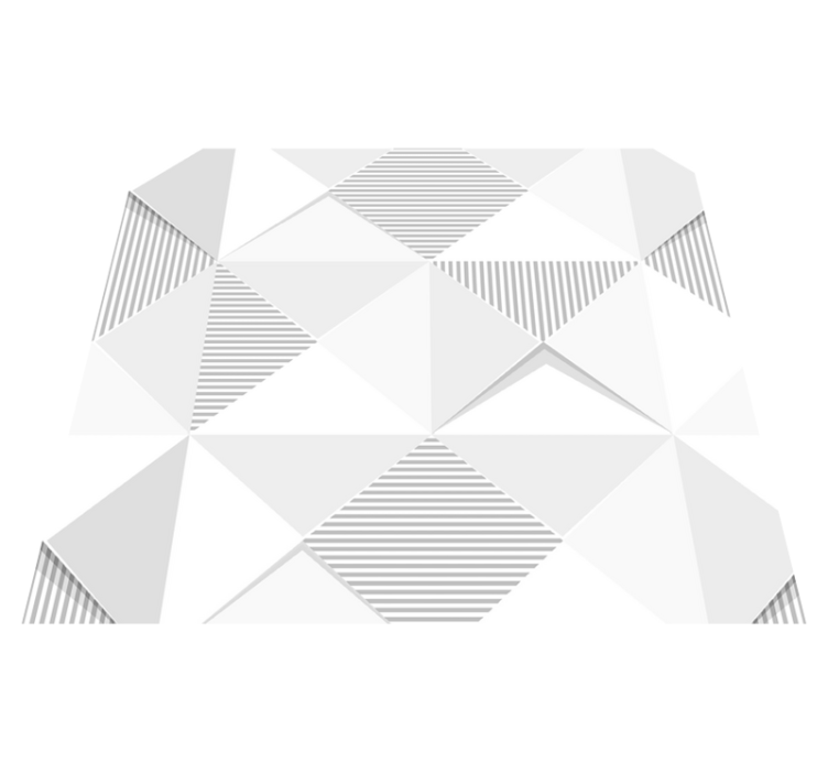 3d fehér négyzetek vinil szőnyeg geometriai - TenStickers