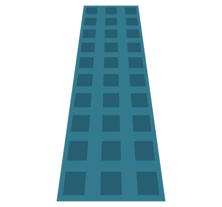 Geometriai vinil szőnyeg kék négyzetmintával - TenStickers