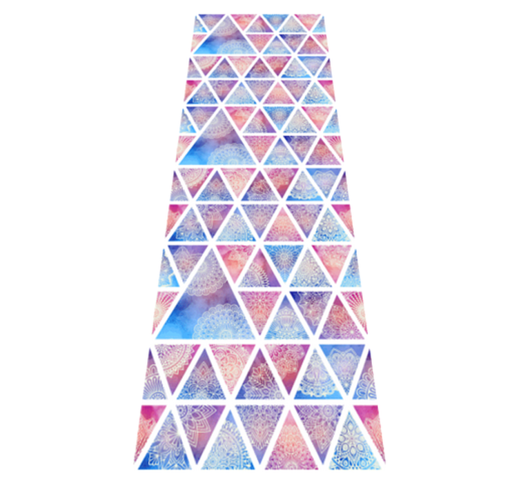 Vinil szőnyeg geometriai etnikai virágos háromszögekkel - TenStickers