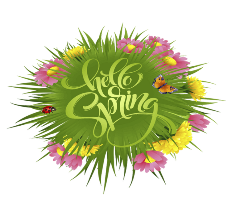 Tavaszi mező virágos vinil szőnyeg - TenStickers