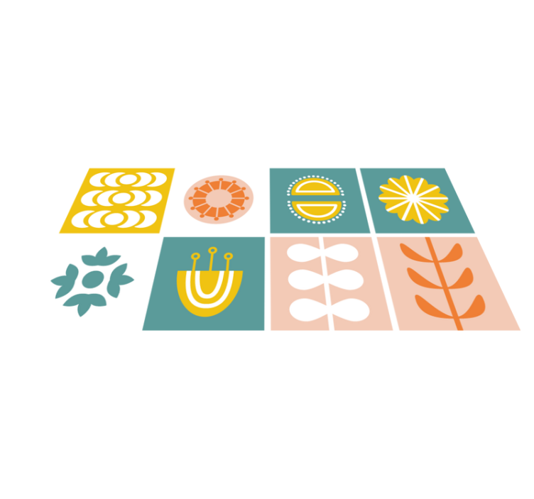 Geometriai vinil szőnyeg norvég csempe - TenStickers