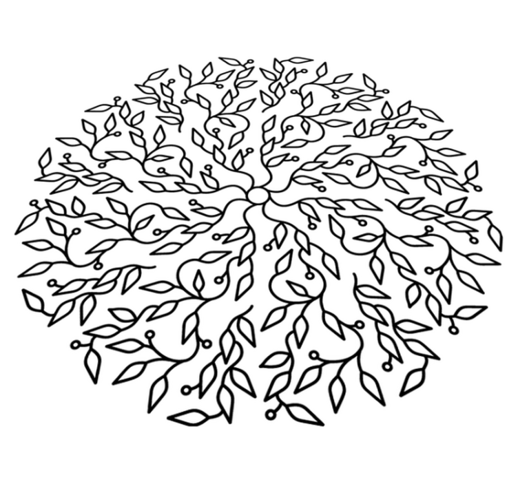 Életfának absztrakt vinil szőnyeg geometriai - TenStickers