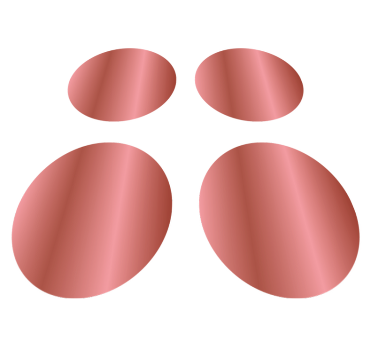 Geometriai vinil szőnyeg rózsaarany pöttyös - TenStickers