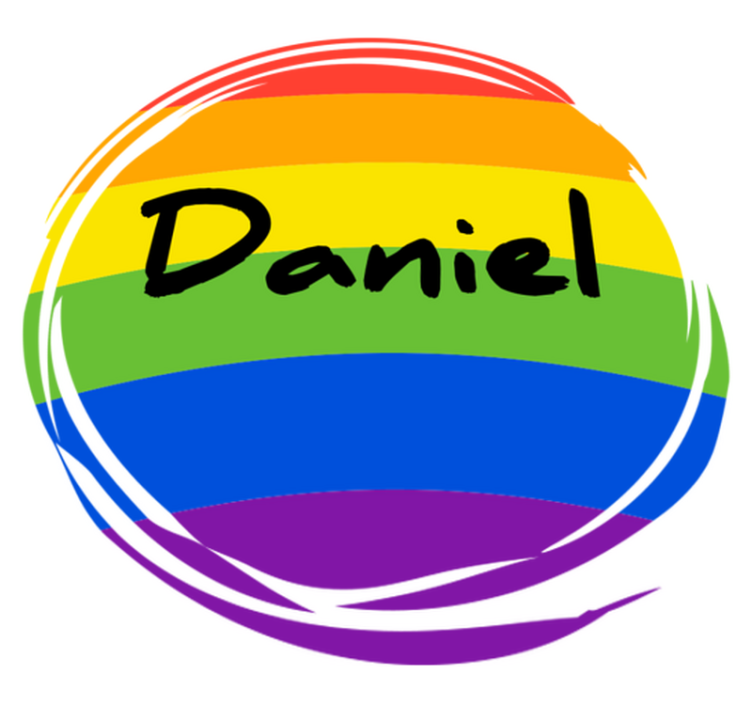 Geometriai vinil szőnyeg személyre szabott szivárvány kör - TenStickers