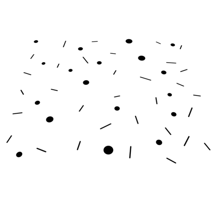 Kör és vonal konfetti vinil szőnyeg geometriai - TenStickers