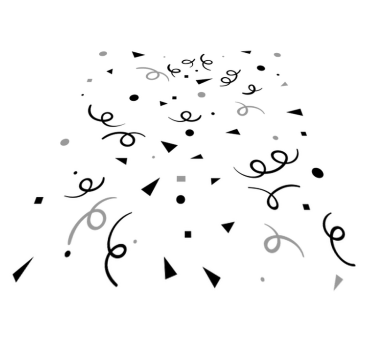 Fekete és szürke konfetti vinil szőnyeg geometriai - TenStickers