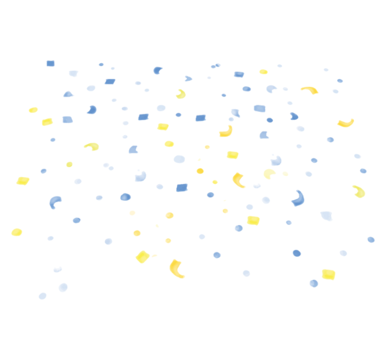 Vízfesték konfetti vinil szőnyeg geometriai - TenStickers