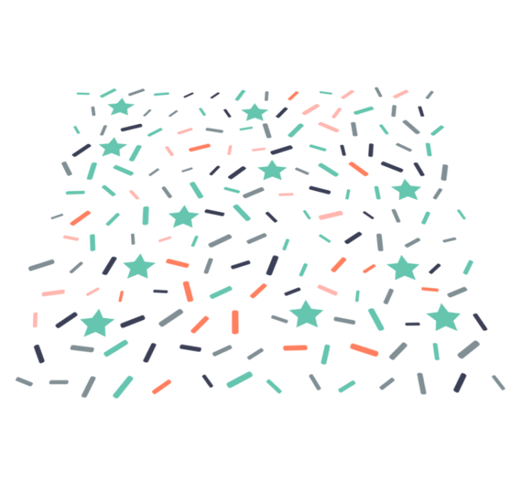 Csillagok és szórt konfetti vinil szőnyeg geometriai - TenStickers