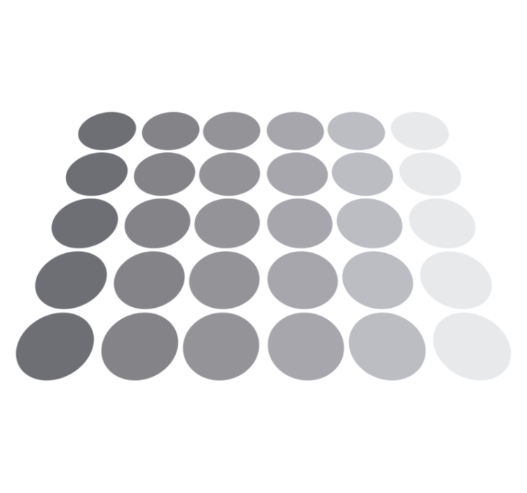 Vinil szőnyeg geometriai szürke körökkel - TenStickers