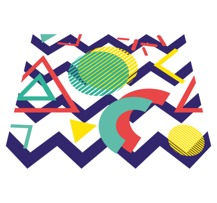 Színes mintás vinil szőnyeg geometriai - TenStickers