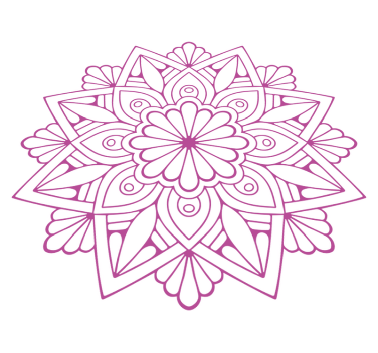 Bonyolult botanikai elem vinil szőnyeg geometriai - TenStickers