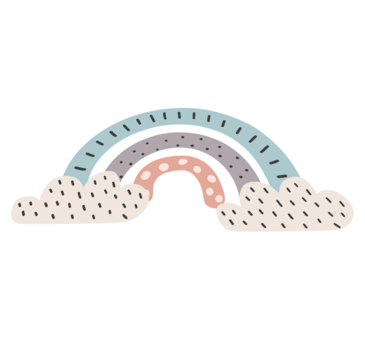 Trikolor északi szivárvány vinil szőnyeg gyerekek - TenStickers