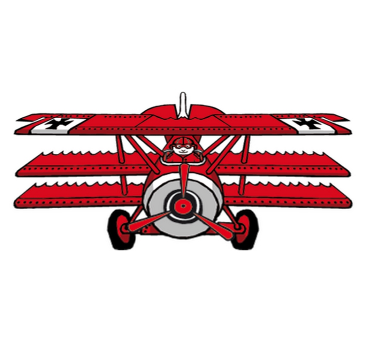 Vörös báró képregény vinil szőnyeg gyerekeknek - TenStickers