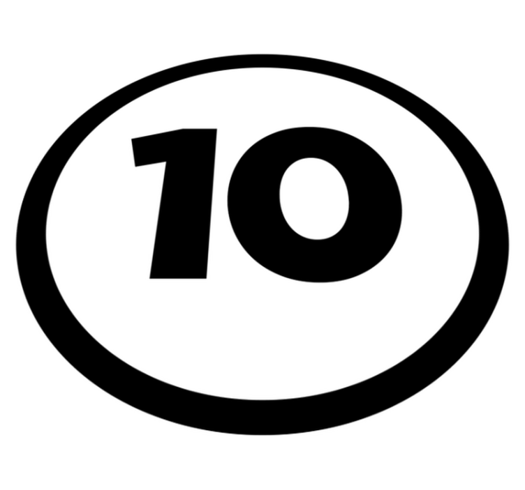 Személyre szabható körszám vinil szőnyeg hálószoba - TenStickers