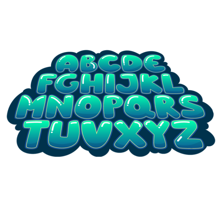 vinil szőnyeg ábécé ábécé felhő - TenStickers