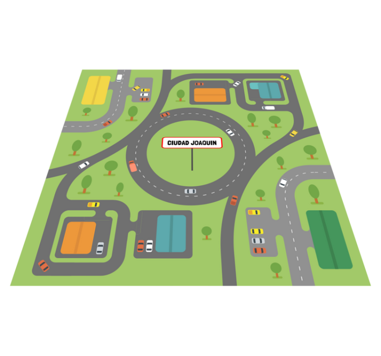 Személyre szabott városkép Vinil szőnyeg nevekkel - TenStickers