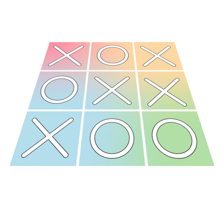 Tic tac toe vinyl szőnyeg játék - TenStickers