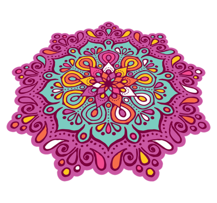 Színes mandala design vinil szőnyeg mandala - TenStickers