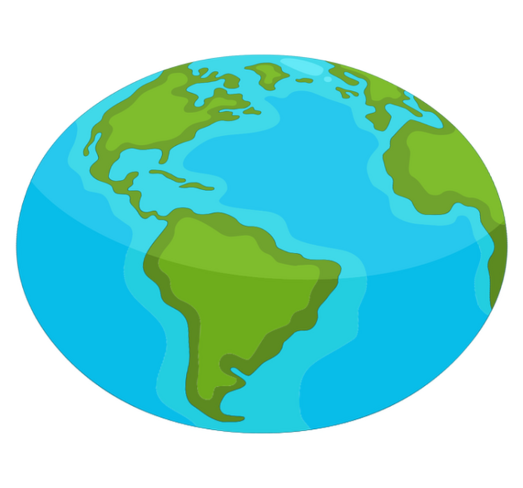 Szemléltető világtérkép bakelit szőnyeg - TenStickers