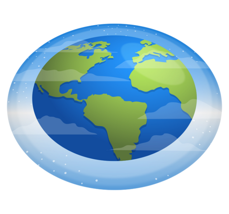 Körkartográfia vinil szőnyeg világtérkép - TenStickers