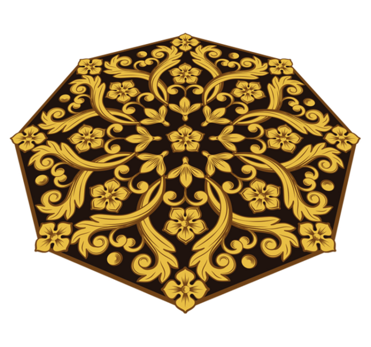 Virágos filigrán vinyl szőnyeg vintage - TenStickers