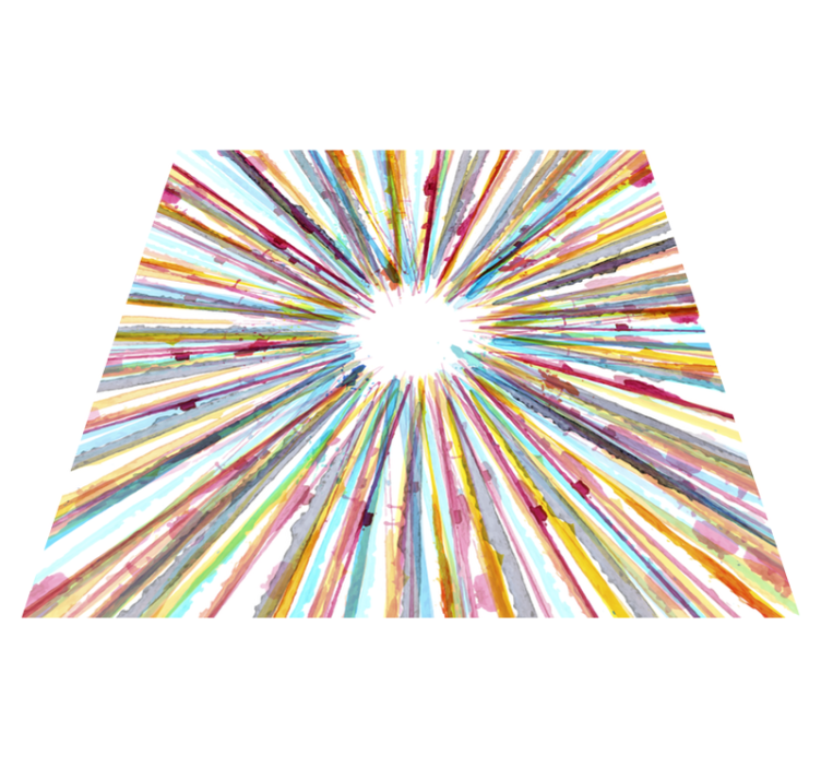 Sugárzó tört motívum vinil szőnyeg geometriai - TenStickers