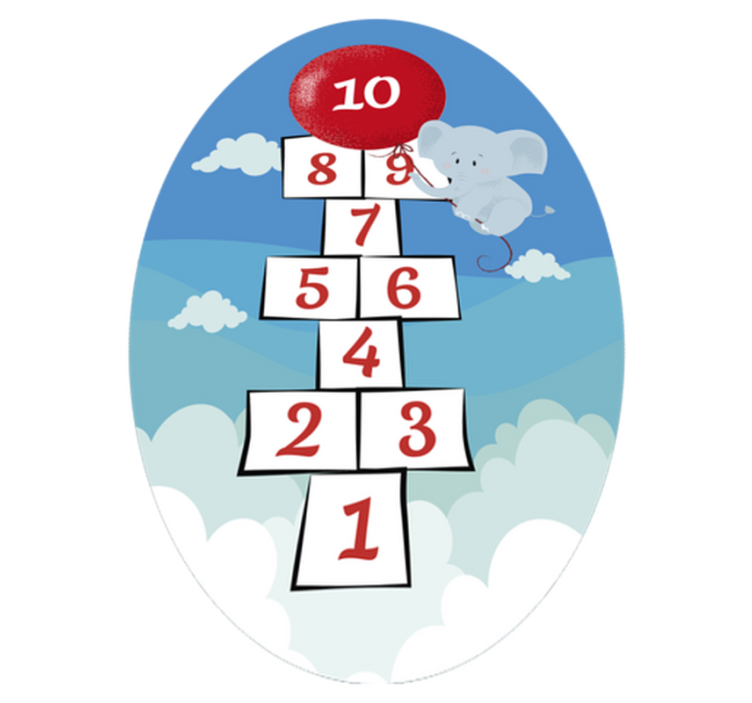 Komló léggömb elefánt vinil szőnyeg gyerekek - TenStickers