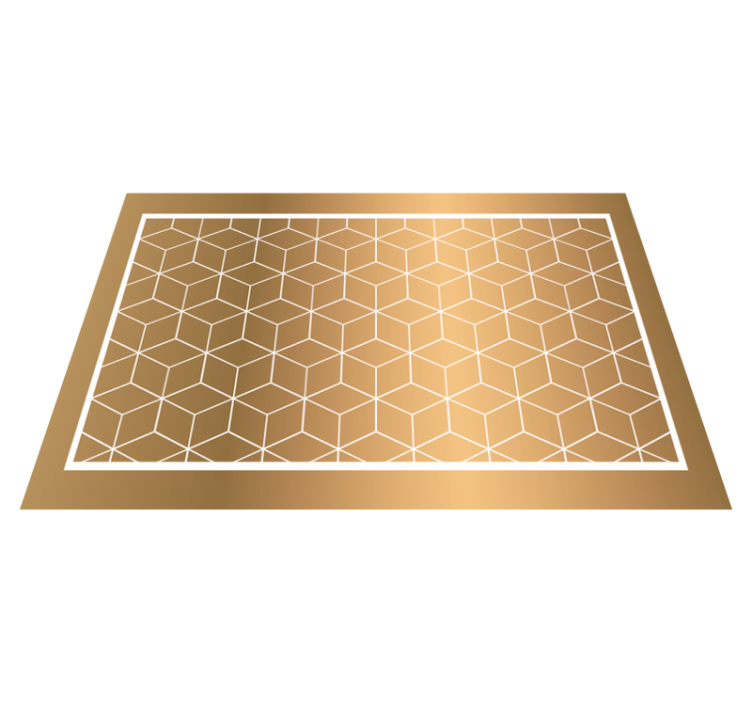 Geometriai téglatestű illúzió vinil szőnyeg geometriai - TenStickers