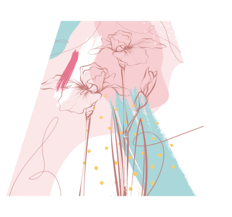 Absztrakt virág minták vinil szőnyeg virágok és növények - TenStickers