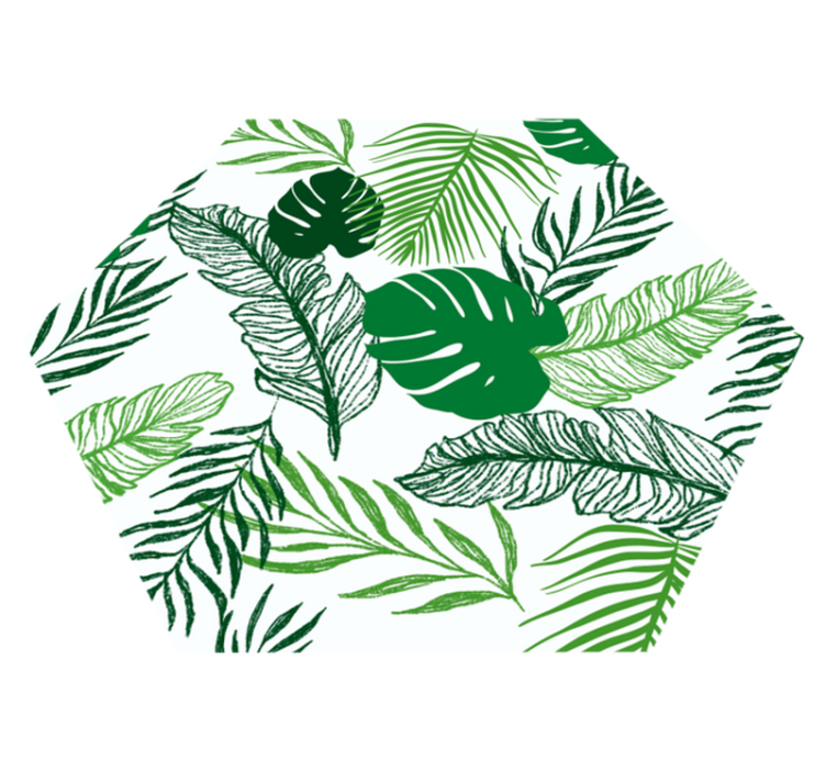 Finom levél modern vinyl szőnyeg - TenStickers