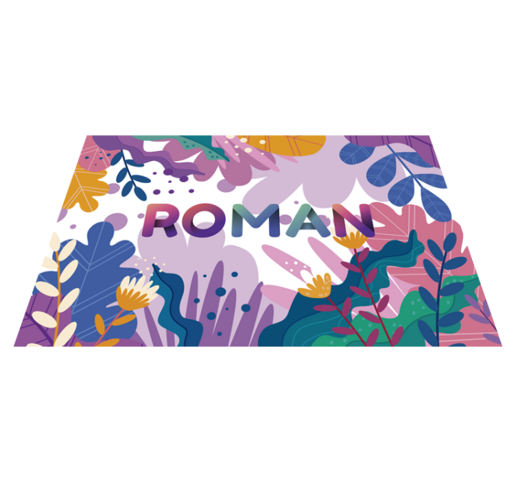 Személyre szabott botanikai Vinil szőnyeg nevekkel - TenStickers