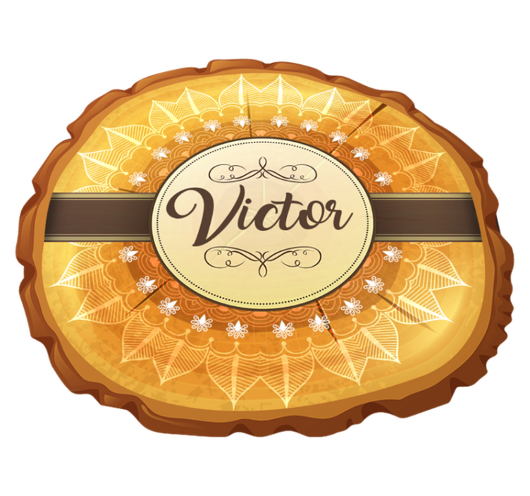 Személyre szabott fa mandala vinyl szőnyeg névvel - TenStickers