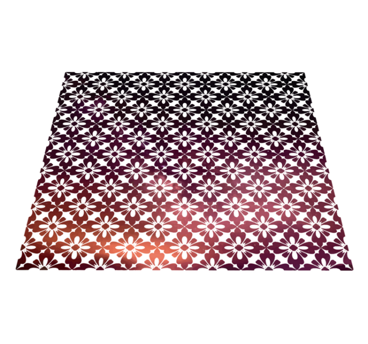 Díszes virágok virágos vinil szőnyeg - TenStickers