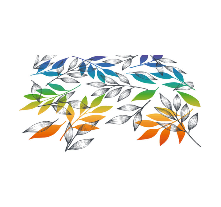 Szivárvány elhagyja a modern bakelit szőnyeget - TenStickers