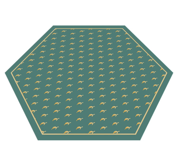 Geometriai teknős állat vinil szőnyeg - TenStickers